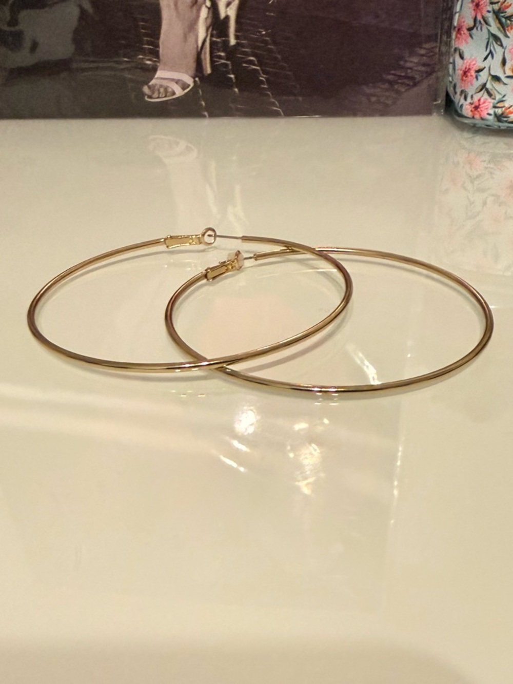 Gold Hoop Earrings - Classic Large Hoop Earrings